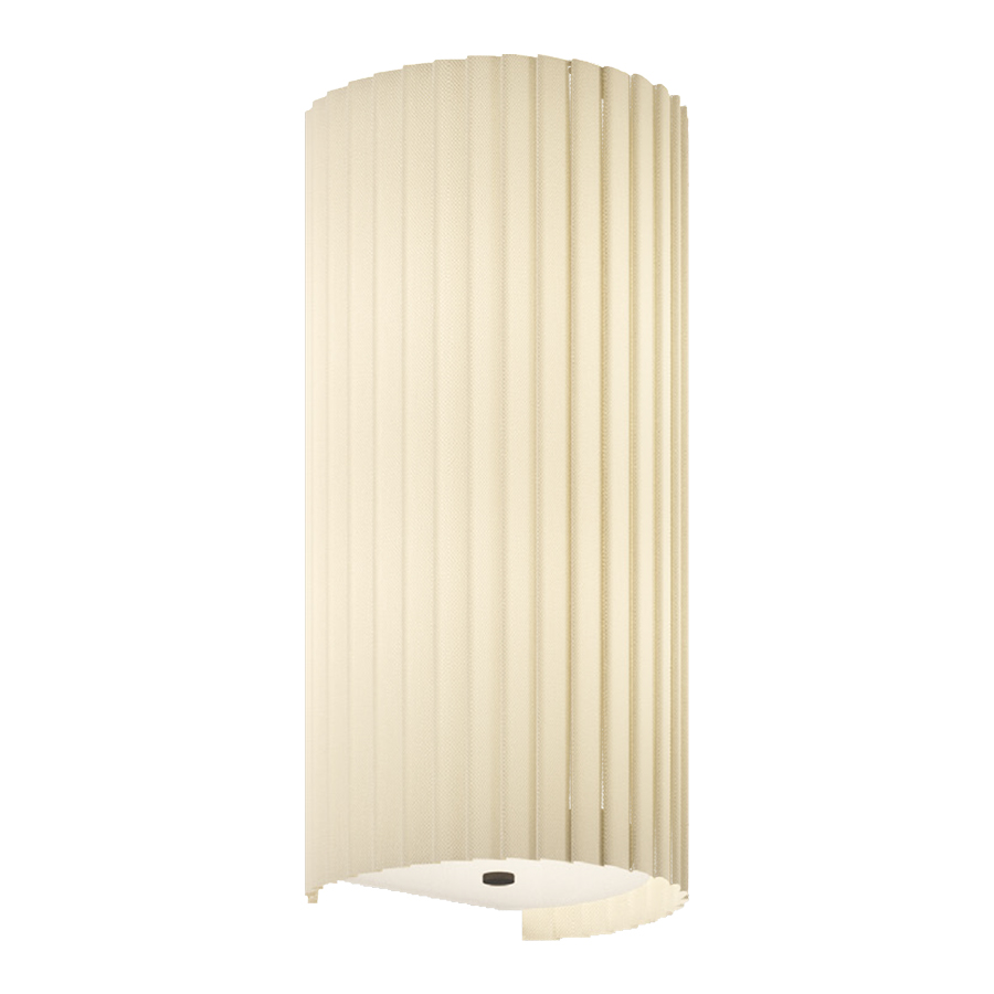 E14 Lampada da Parete in Tessuto Plisse Interamente Fatto a Mano in Italia 