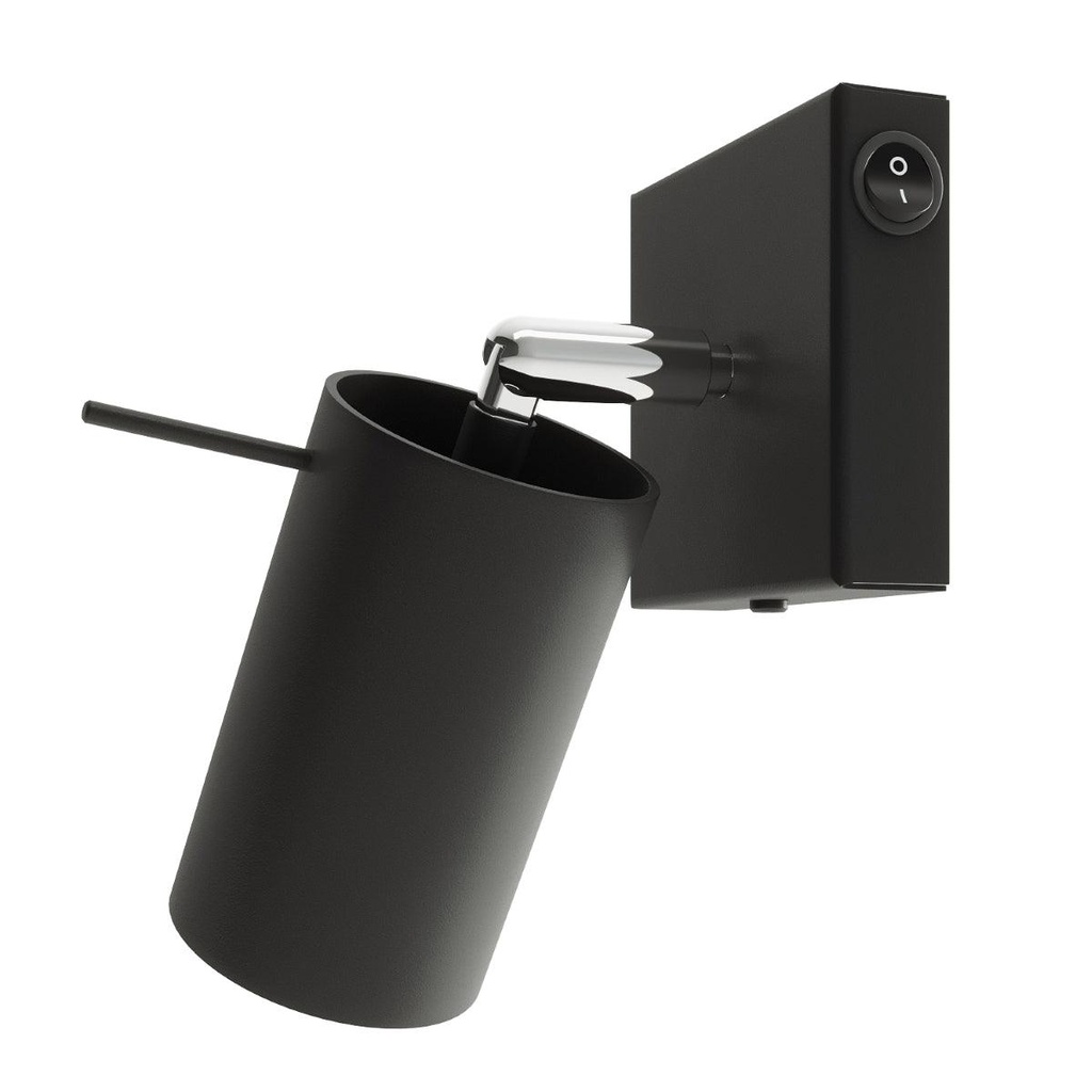 [SL.1049] RING schwarze Wandleuchte mit einem Schalter