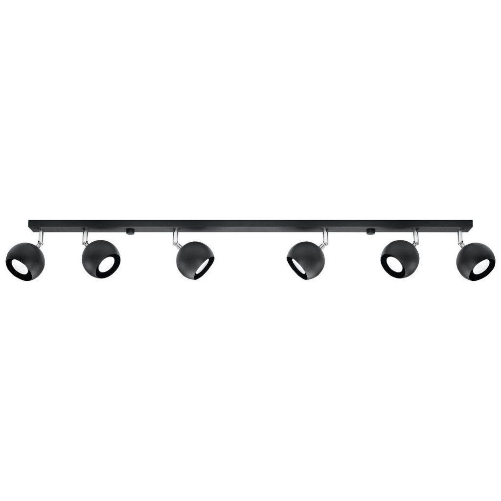 [SL.0448] Lampada a soffitto OCULARE 6L nero