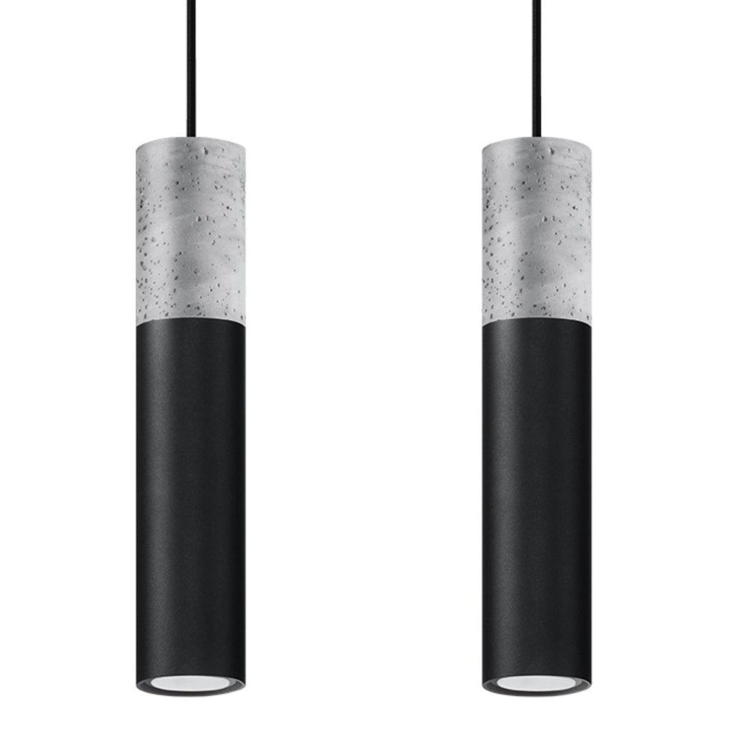 [SL.0651] BORGIO 2 Schwarze Pendelleuchte