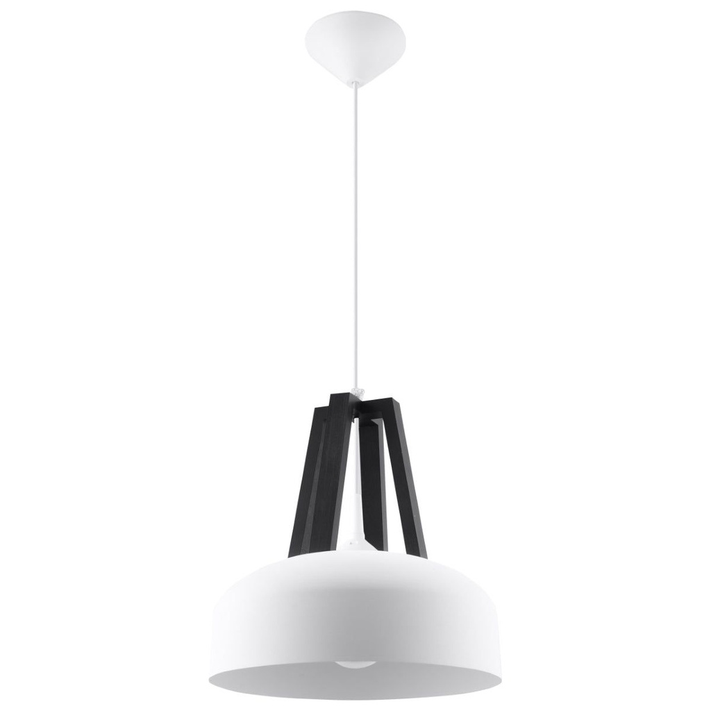 Lampe à suspension CASCO blanc/noir