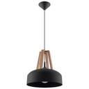 Suspension CASCO, noir/bois naturel