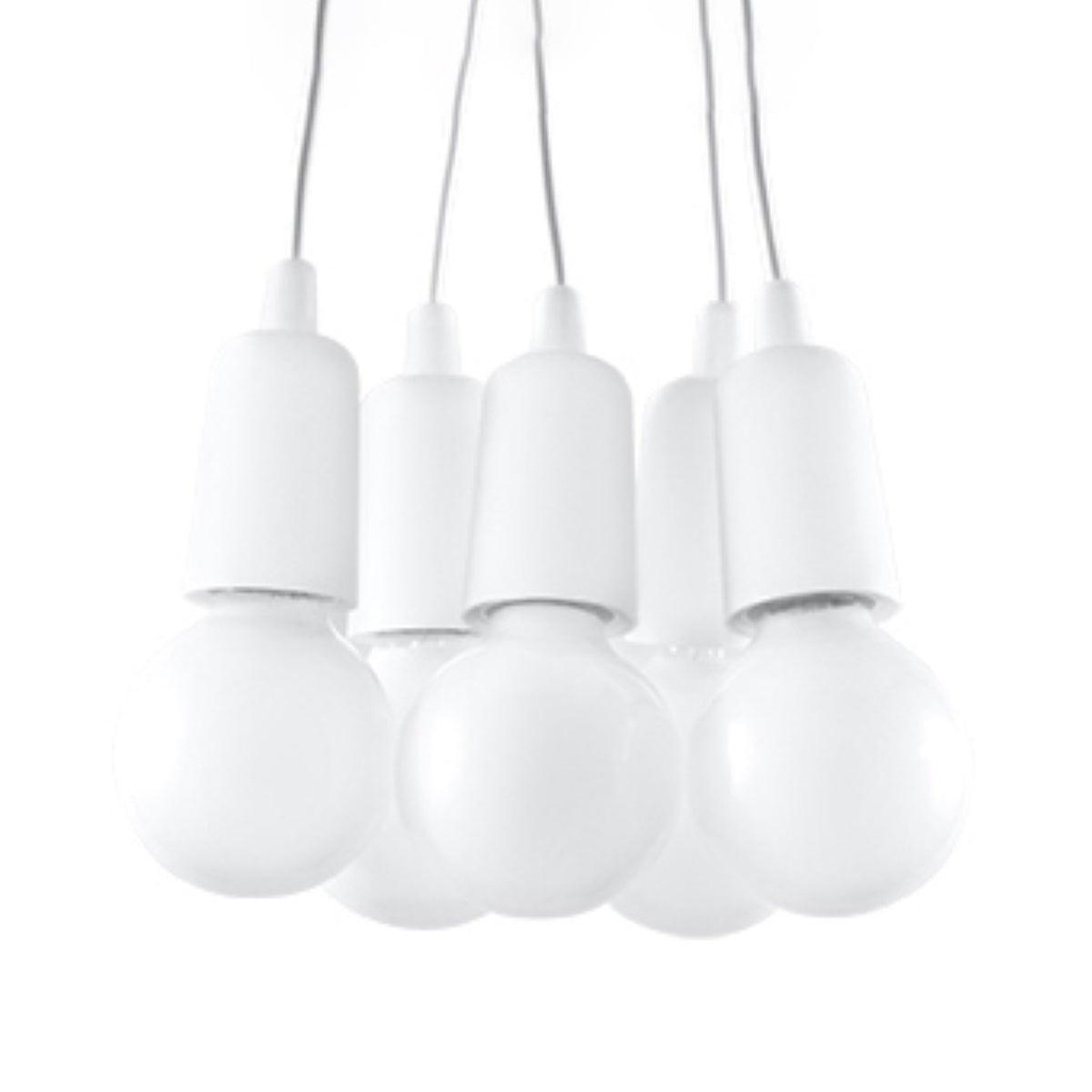 DIEGO 5 pendant lamp white