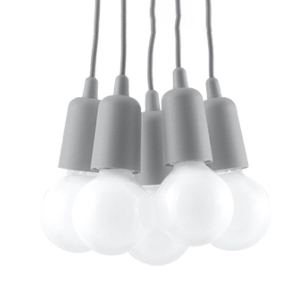 DIEGO 5 pendant lamp grey