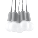 DIEGO 5 pendant lamp grey