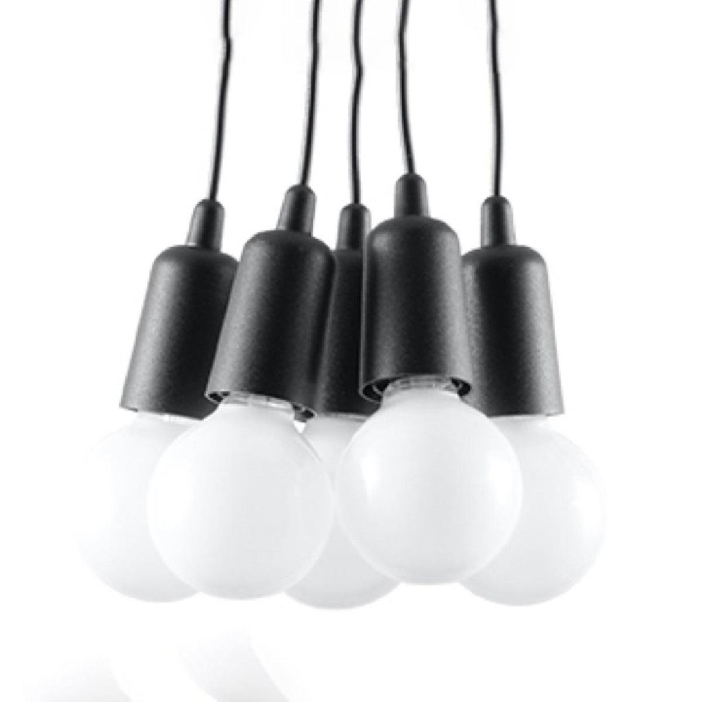 DIEGO 5 pendant lamp black