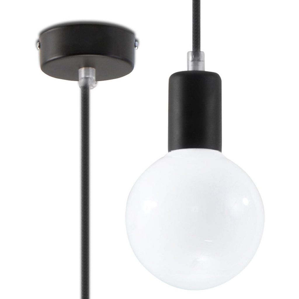 [SL.0152] EDISON schwarze Pendelleuchte