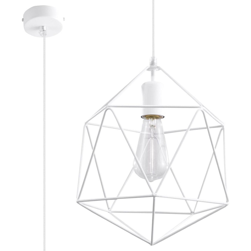 [SL.0290] Lampe à suspension blanche GASPARE