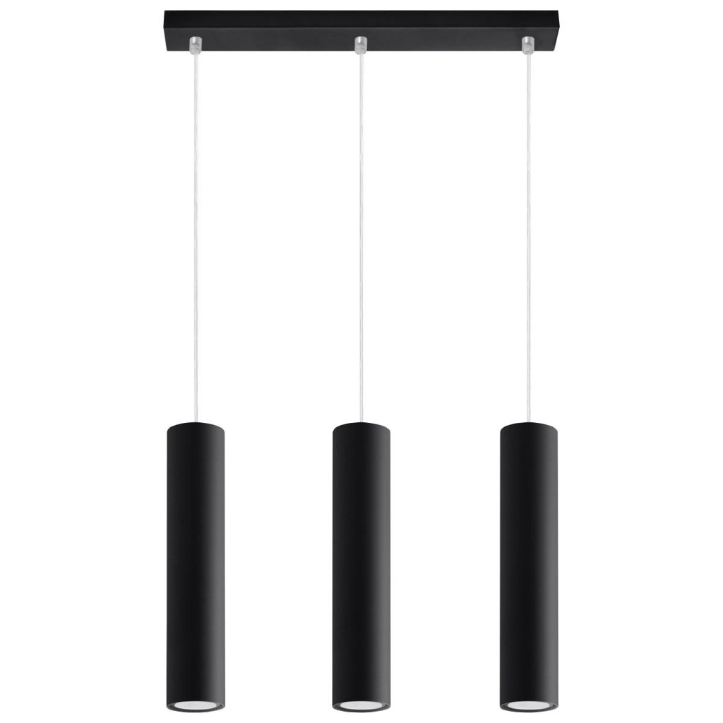 Lampada a sospensione LAGOS 3L nero