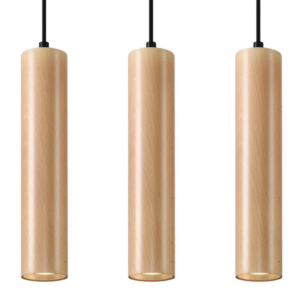 LINO 3 Suspension Lamp in Wood