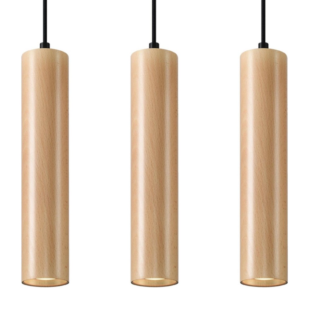 [SL.0638] Lampe suspendue en bois LINO 3