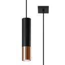 Lampada a sospensione LOOPEZ 1 nero/rame
