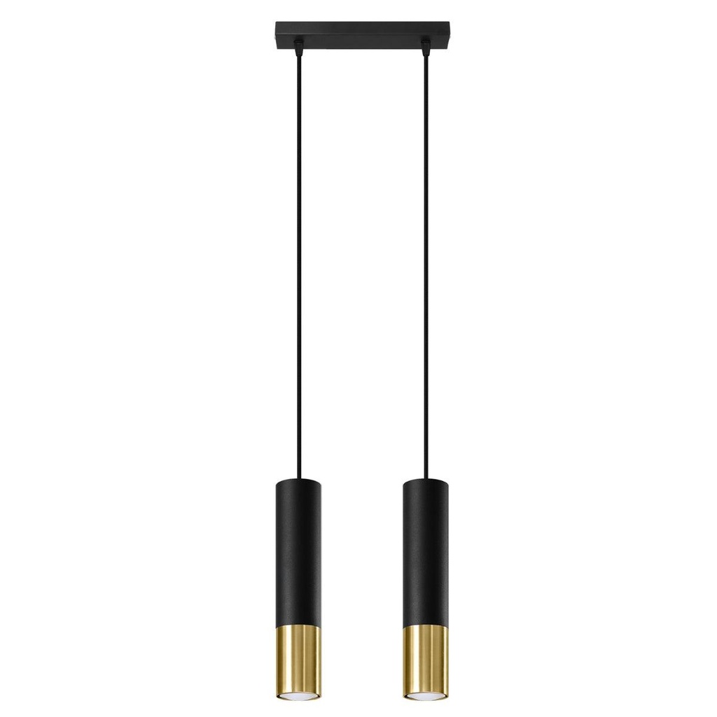 Lampada a sospensione LOOPEZ 2 nero/oro