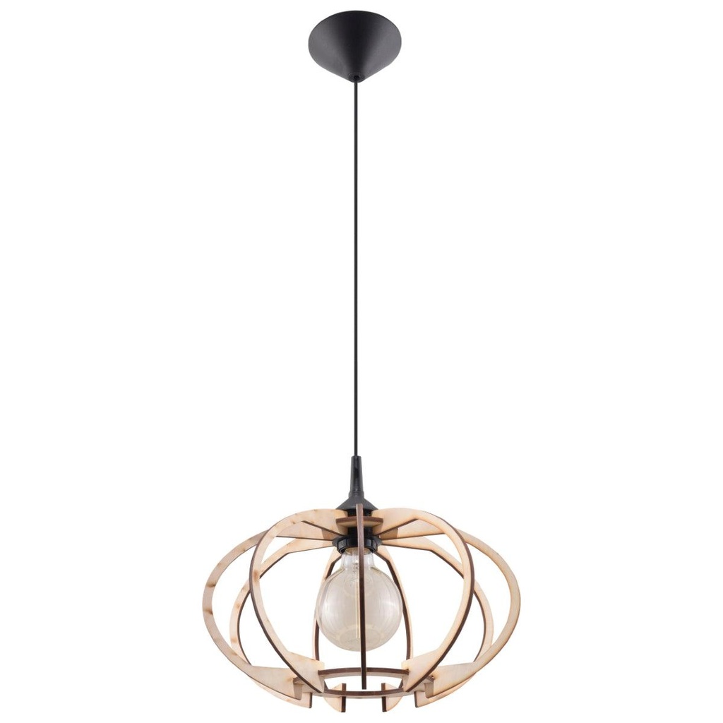[SL.0392] MANDELINO pendant lamp in natural wood