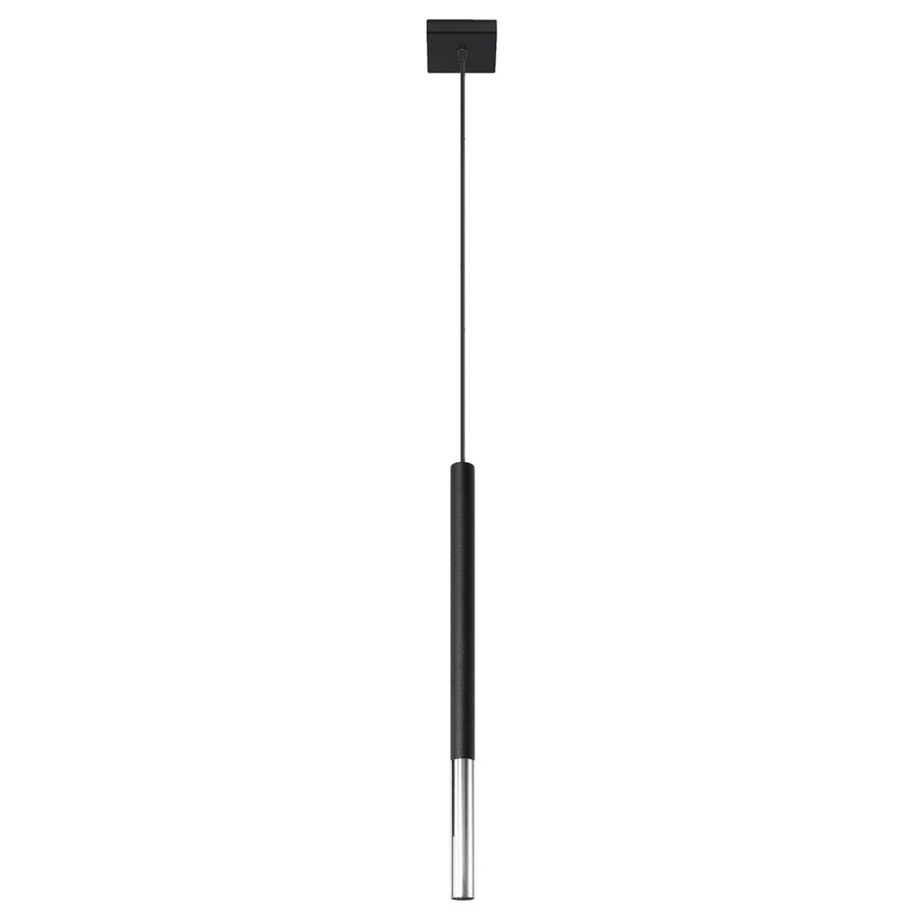 Lampada a sospensione MOZAICA 1 nero/cromo