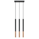 Lampada a sospensione MOZAICA 3L nero/ramato