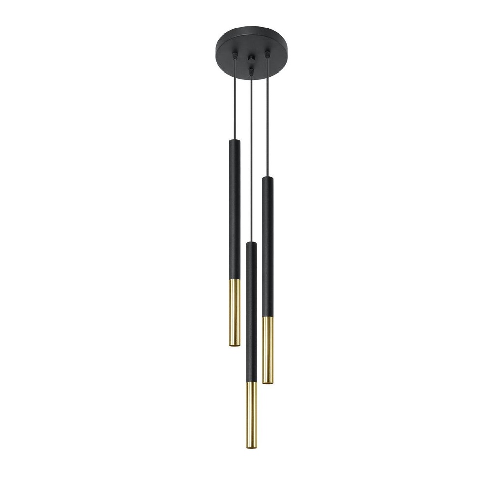[SL.0893] Suspension MOZAICA 3P noir/or