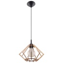 Lampada a sospensione POMPELMO in legno naturale