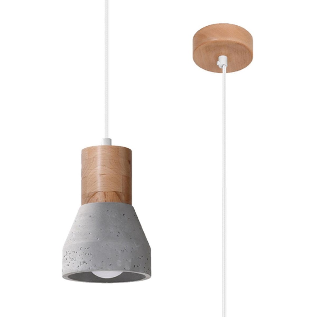 [SL.0964] Lampe suspendue grise QUBIC