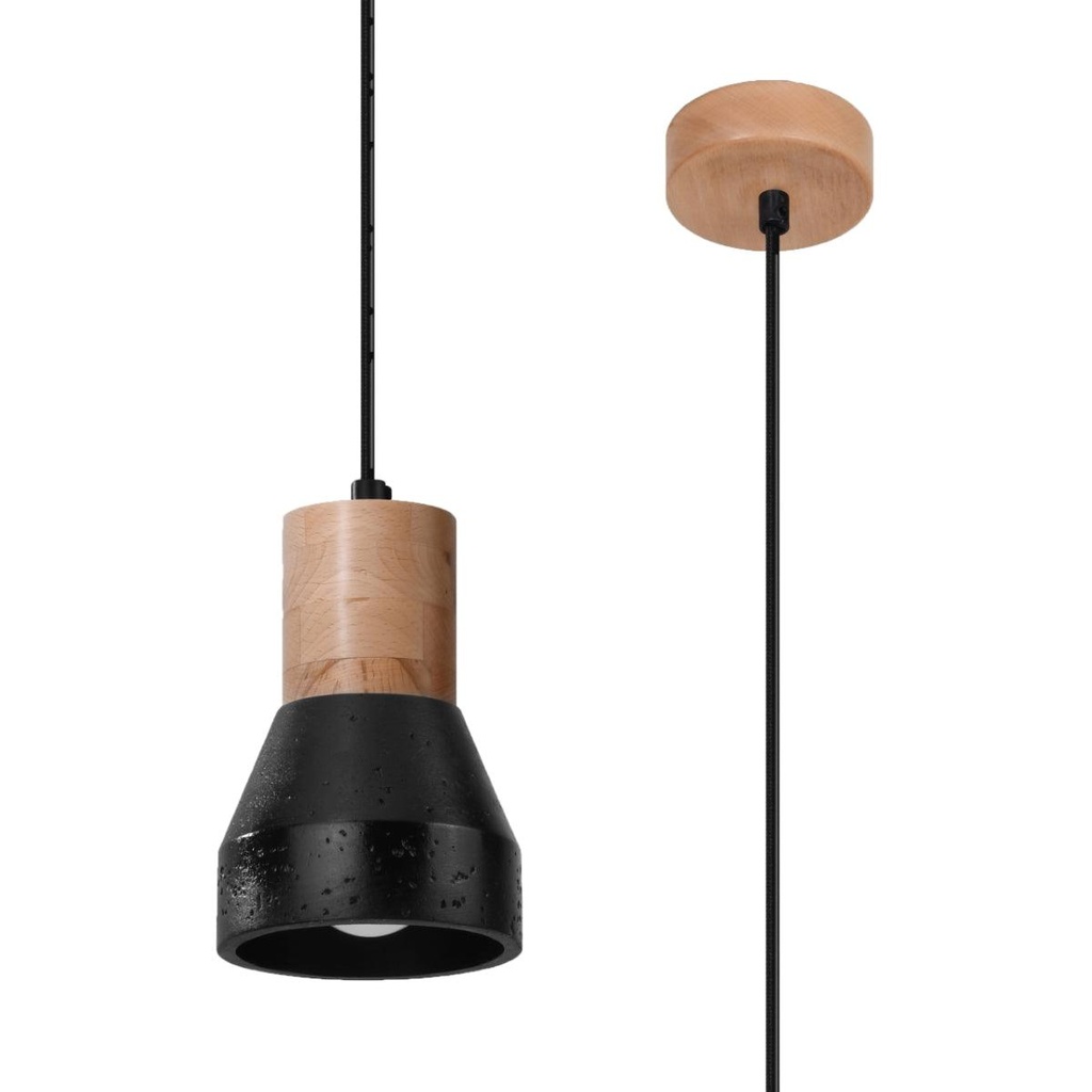 [SL.0963] QUBIC schwarze Pendelleuchte