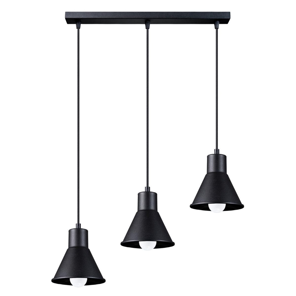 [SL.0986] TALEJA 3 pendant lamp black [E27].