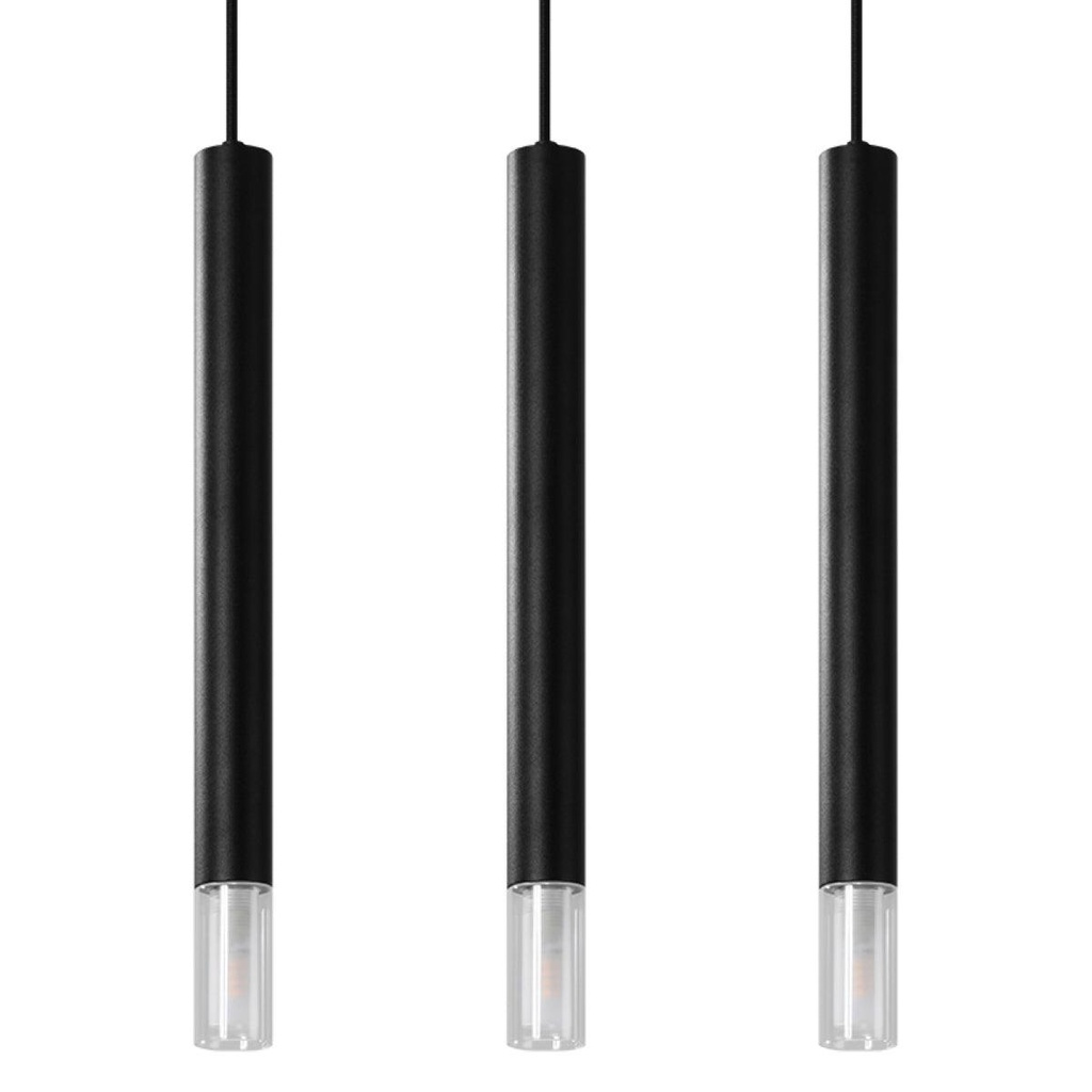 [SL.0962] Lampe suspendue noire WEZYR 3