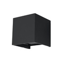 LUCA black LED IP54 wall lamp