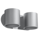 Lampada da parete ORBIS 2 grigio