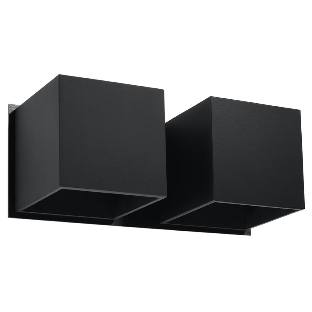 [SL.0657] QUAD 2 schwarze Wandleuchte
