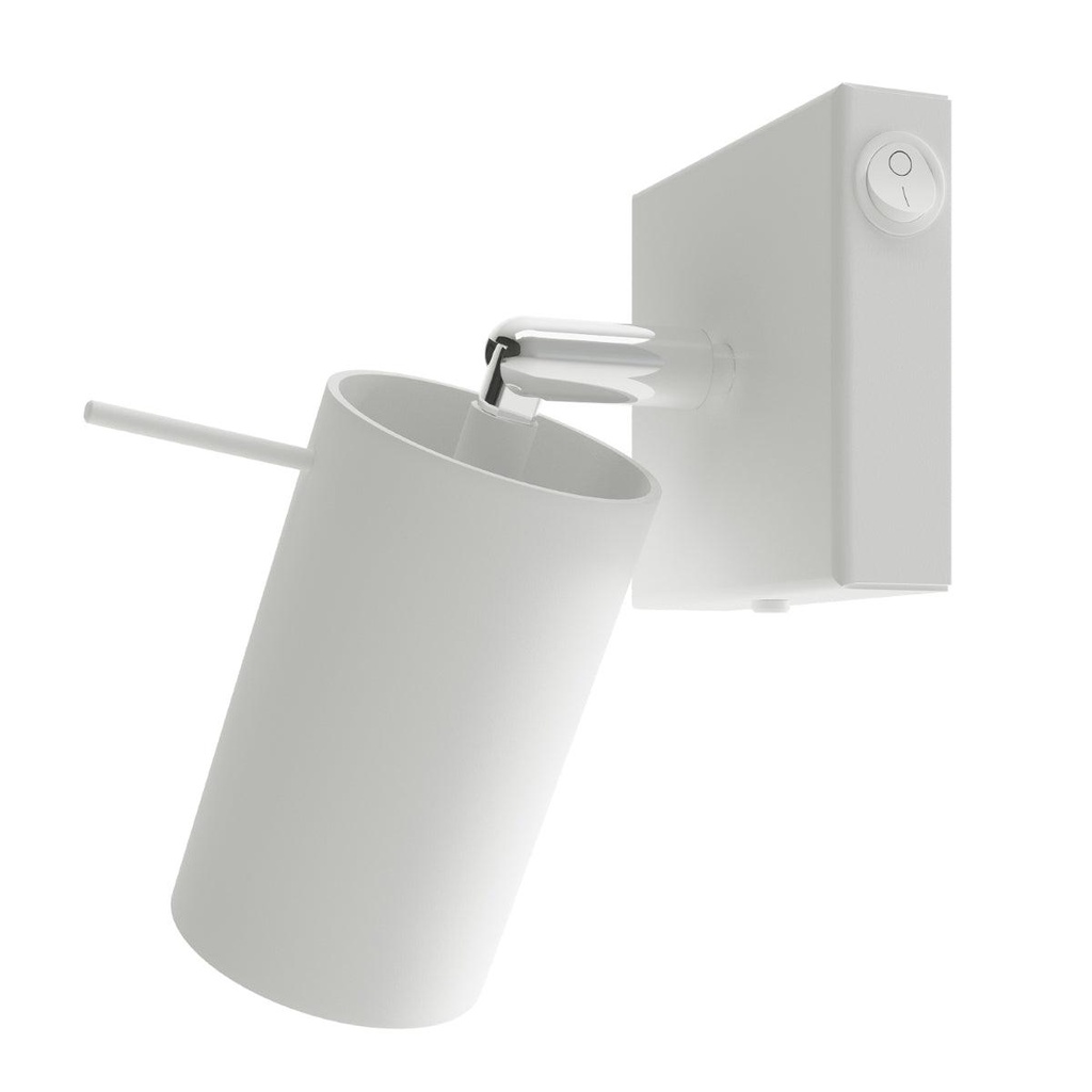 Lampada da parete RING bianca con interruttore