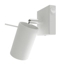 Lampada da parete RING bianca con interruttore