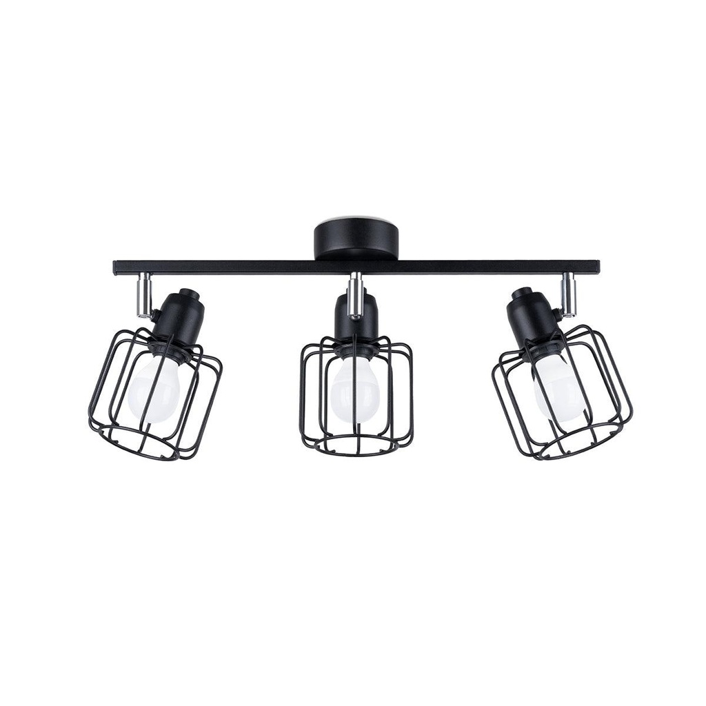 BELUCI 3 Lampada da soffitto nera