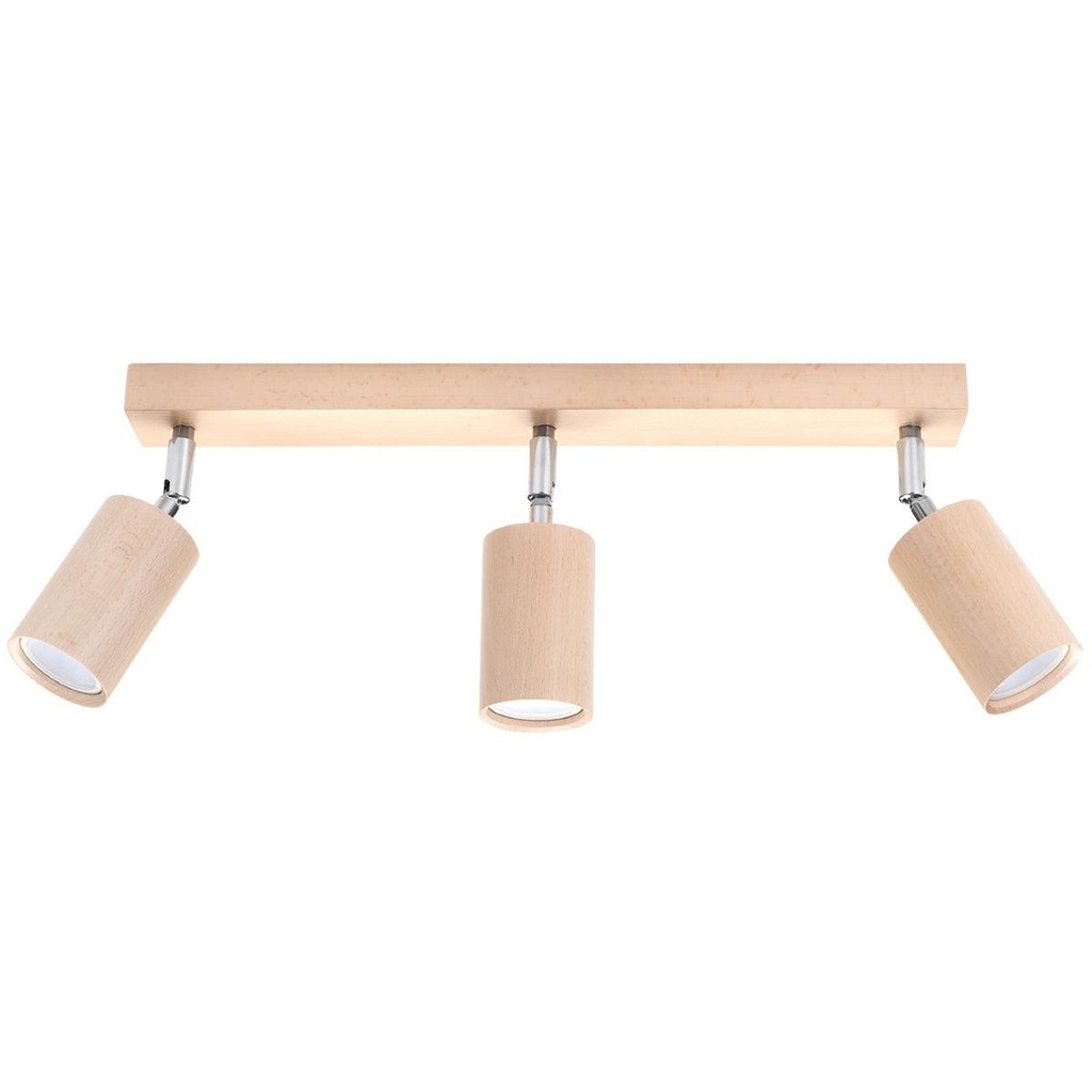 Lampada da soffitto BERG 3 in legno naturale