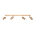 Lampada da soffitto BERG 4 in legno naturale