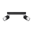 Plafonnier NERO 2 noir/chrome