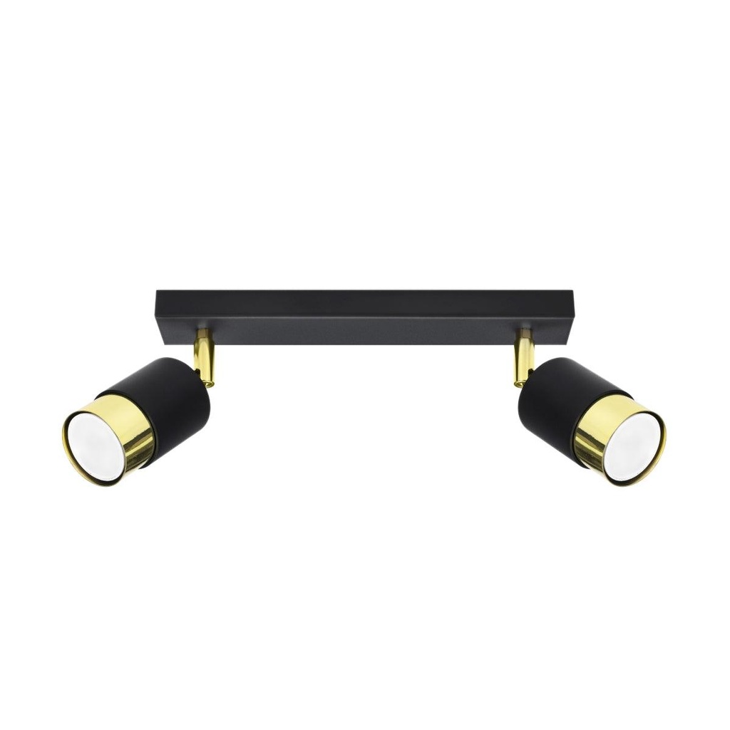 Lampada da soffitto NERO 2 nero/oro