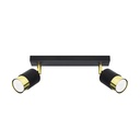 Lampada da soffitto NERO 2 nero/oro