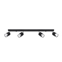 Lampada da soffitto NERO 4 nero/cromo