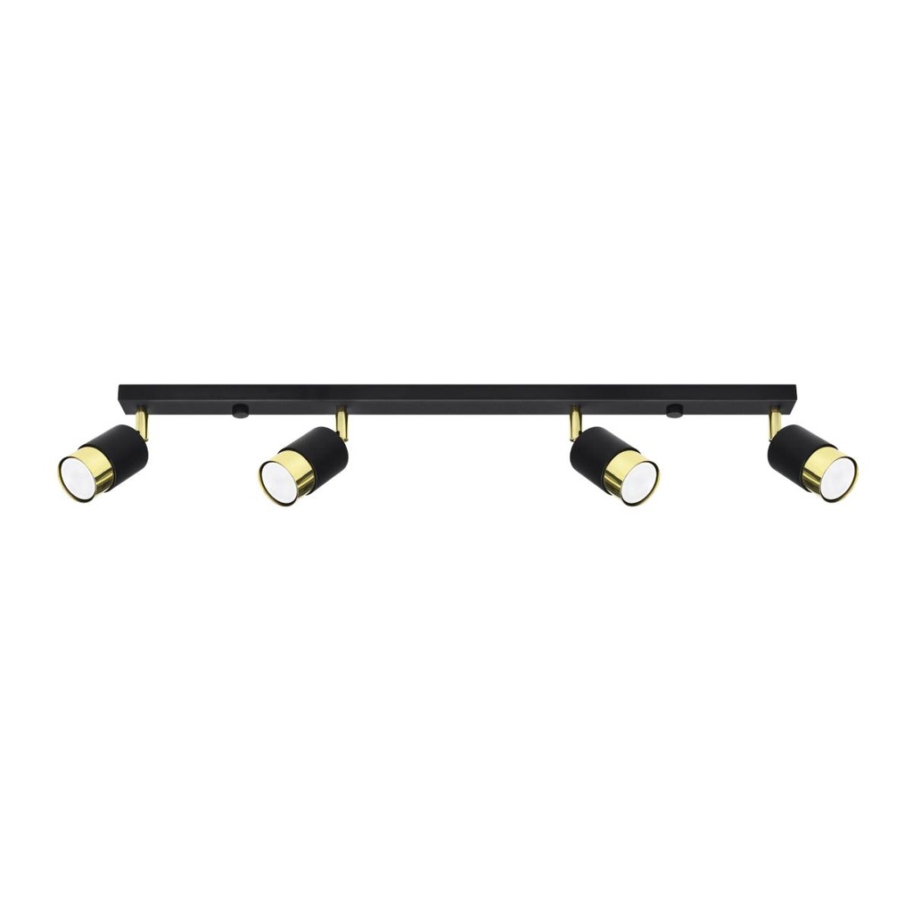Lampada da soffitto NERO 4 nero/oro
