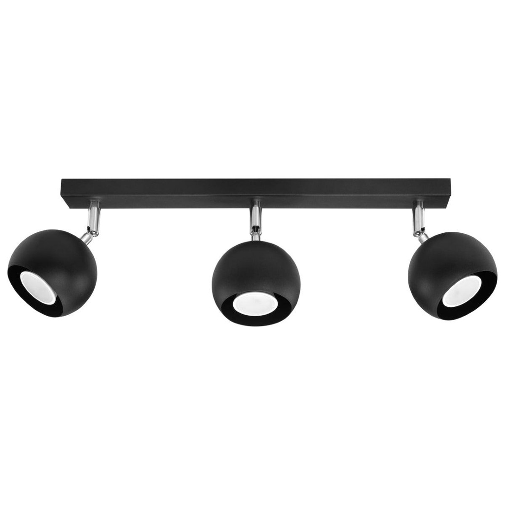 [SL.0445] Plafonnier noir OCULAR 3