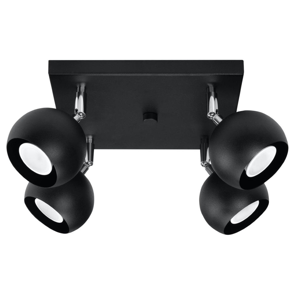 Plafonnier noir OCULAR 4