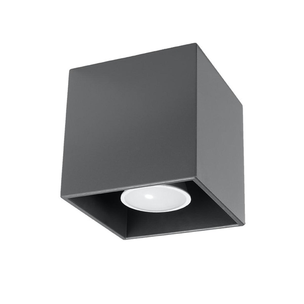 [SL.0567] QUAD 1 anthrazitfarbene Deckenleuchte