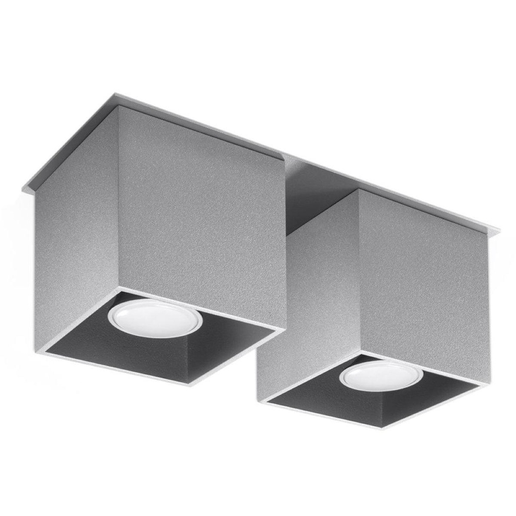 [SL.0064] Deckenleuchte QUAD 2 grau