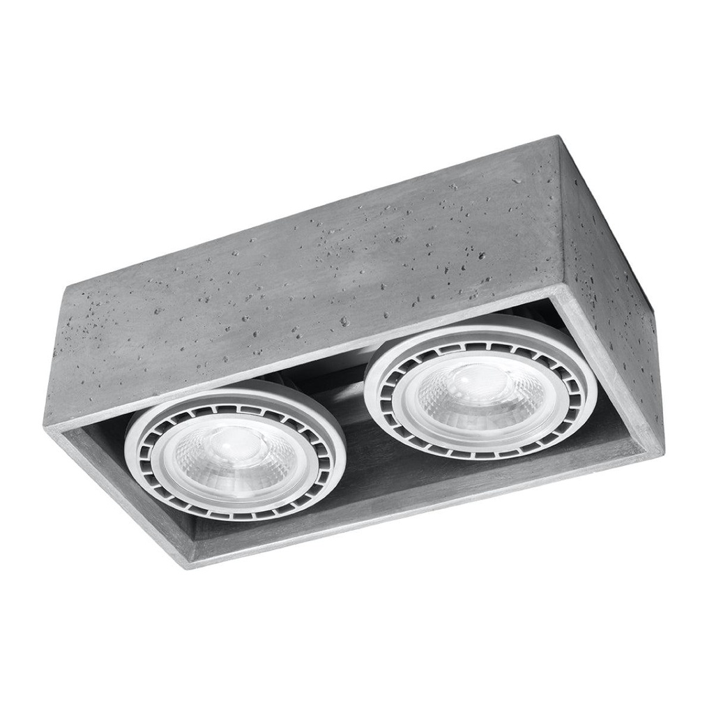Lampada da soffitto QUATRO 2 in cemento