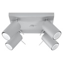 Lampada da soffitto RING 4 grigio