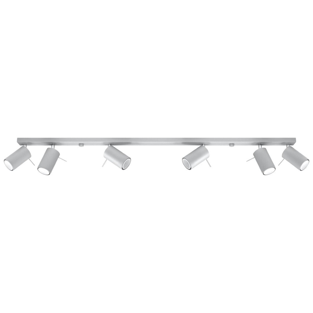 Lampada da soffitto RING 6L grigio