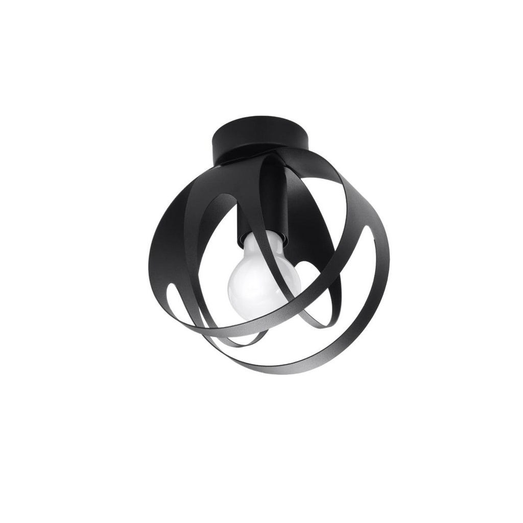 Lampada da soffitto nera TULOS