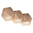 WOODY 3 Ceiling Lamp in Natural Wood