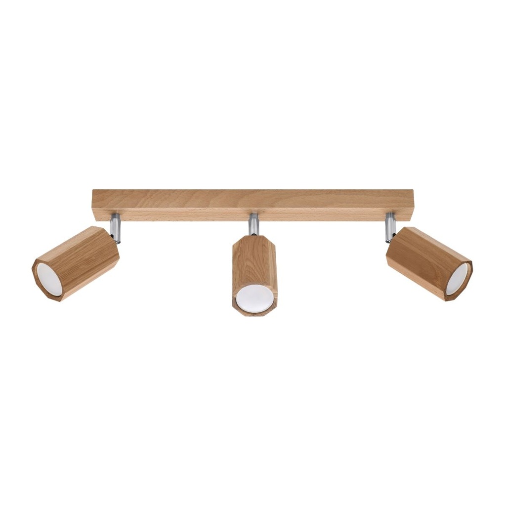 [SL.1030] Lampada da soffitto ZEKE 3 rovere