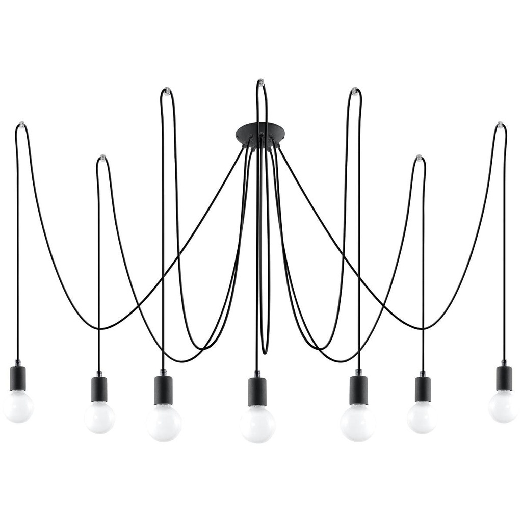 EDISON 7 Black Chandelier